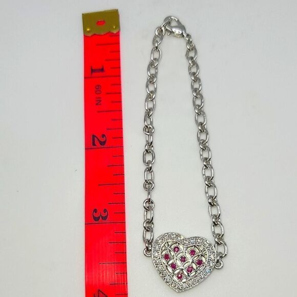 Danbury Mint Daughter matching jewelry set. 4 pieces. Inscribed, rubies - Picture 4 of 10